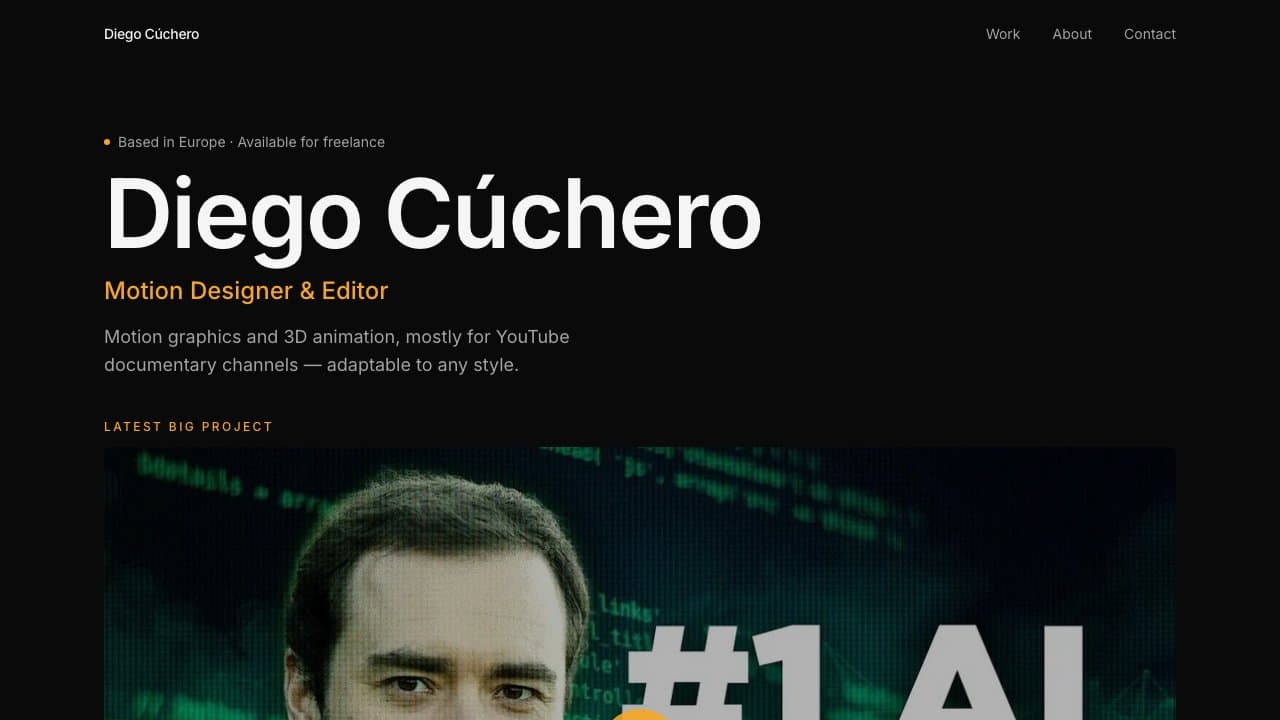 This Portfolio — Personal project